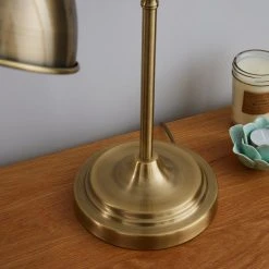 Dunelm Lever Arm Antique Brass Desk Lamp -Furn Shop 1000044886 alt02