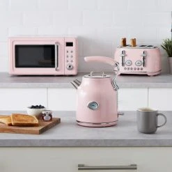 Dunelm Retro 20L 800W Pink Digital Microwave 7 Dunelm Retro 20L 800W Pink Digital Microwave -Furn Shop 1000141393 alt02