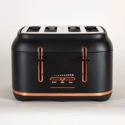 Dunelm 4 Slice Matt Black & Copper Toaster 9 Dunelm 4 Slice Matt Black & Copper Toaster -Furn Shop 1000150237 alt03