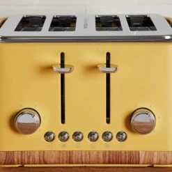Dunelm Contemporary 4 Slice Ochre Yellow Toaster 9 Dunelm Contemporary 4 Slice Ochre Yellow Toaster -Furn Shop 1000155921 alt03