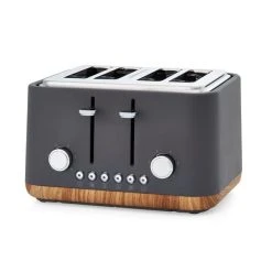 Dunelm Contemporary 4 Slice Matt Grey Toaster -Furn Shop 1000155923 alt02