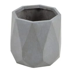 Dunelm Fibre Clay Geometric Grey Planter 6 Dunelm Fibre Clay Geometric Grey Planter -Furn Shop 1000159289 alt01