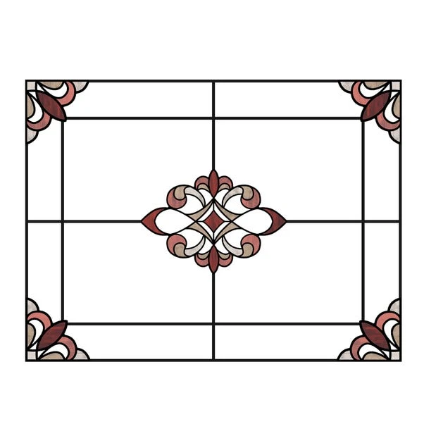 InHome Red Westwood Static Stained Glass Decal 5 InHome Red Westwood Static Stained Glass Decal - Image 3