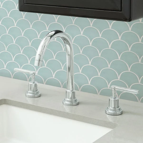 Fine Décor Wallpaper Shell Blue Self Adhesive Backsplash Tiles 4 Fine Décor Wallpaper Shell Blue Self Adhesive Backsplash Tiles - Image 2
