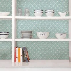 Fine Décor Wallpaper Shell Blue Self Adhesive Backsplash Tiles 9 Fine Décor Wallpaper Shell Blue Self Adhesive Backsplash Tiles -Furn Shop 1000168333 alt02