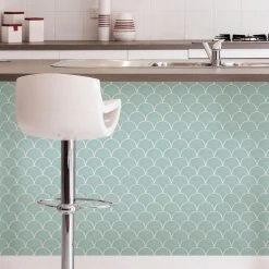 Fine Décor Wallpaper Shell Blue Self Adhesive Backsplash Tiles 10 Fine Décor Wallpaper Shell Blue Self Adhesive Backsplash Tiles -Furn Shop 1000168333 alt03