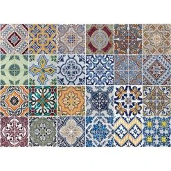 Fine Décor Wallpaper Azulejos Multicoloured Self Adhesive Kitchen Panel 7 Fine Décor Wallpaper Azulejos Multicoloured Self Adhesive Kitchen Panel -Furn Shop 1000168334 alt02