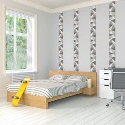 Fine Décor Wallpaper Apex Silver Border -Furn Shop 1000171098 alt03