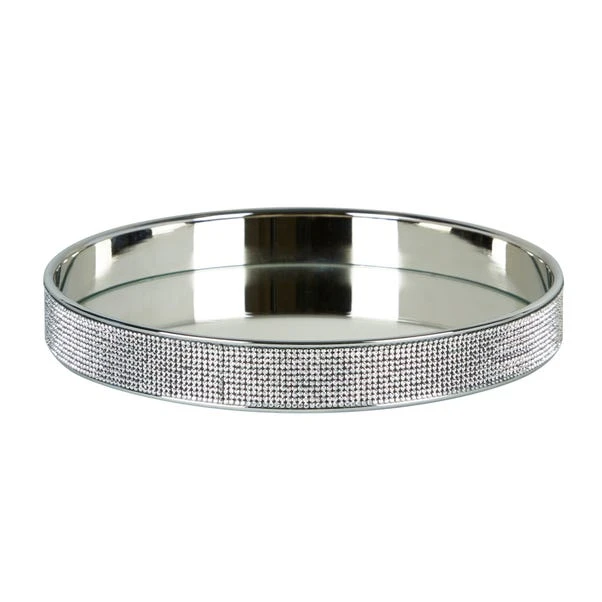 Dunelm Round Diamante Tray 5 Dunelm Round Diamante Tray - Image 3