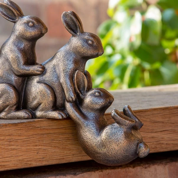 Dunelm 5 Bronze Rabbit Garden Ornament 4 Dunelm 5 Bronze Rabbit Garden Ornament - Image 2