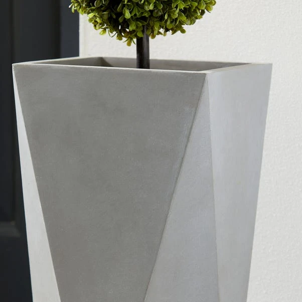 Dunelm Fibre Clay Tall Geometric Plant Pot 4 Dunelm Fibre Clay Tall Geometric Plant Pot - Image 2