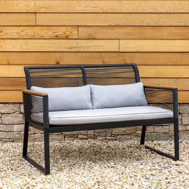 Elements 4 Seater Black Rope Conversation Set 6 Elements 4 Seater Black Rope Conversation Set - Image 4