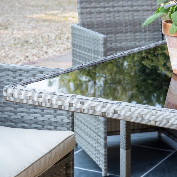 Dunelm St Lucia 4 Seater Grey Cube Dining Set 5 Dunelm St Lucia 4 Seater Grey Cube Dining Set - Image 3
