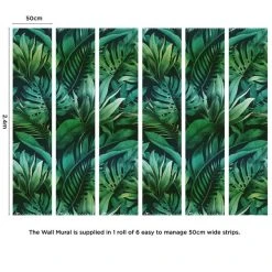 Dunelm Tropical Leaves Green Mural -Furn Shop 1000185486 alt03