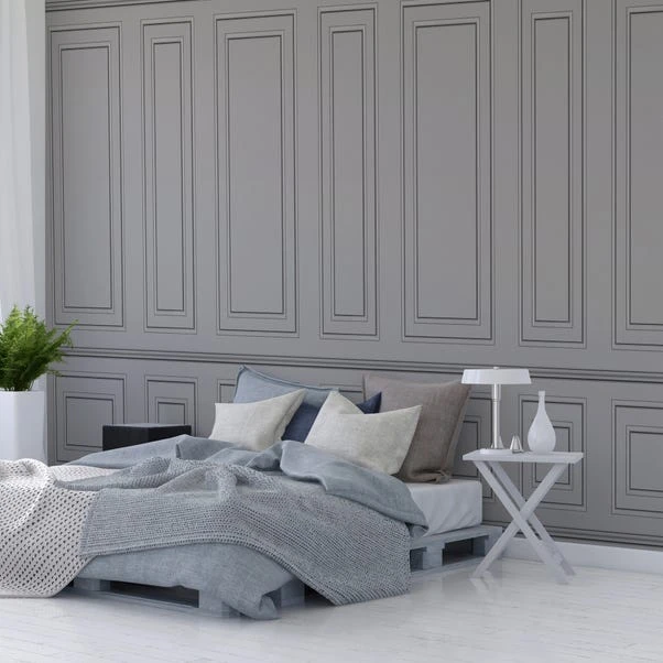Dunelm Wood Panel Grey Mural 4 Dunelm Wood Panel Grey Mural - Image 2