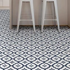 Floorpops Atlas Navy Self Adhesive Floor Tiles -Furn Shop 1000185502 alt01