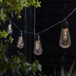 Dunelm 10 Retro Bulb Filament String Lights