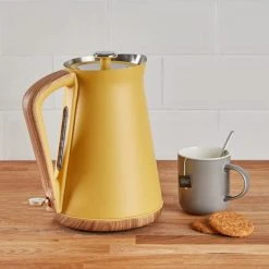 Dunelm Contemporary 1.7L 3kW Ochre Jug Kettle