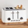 Dunelm Contemporary Matt White 4 Slice Toaster 2 Dunelm Contemporary Matt White 4 Slice Toaster -Furn Shop 30662543