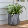 Dunelm Fibre Clay Geometric Grey Planter -Furn Shop 30664332