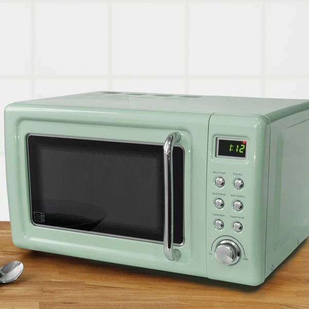 Dunelm Retro 20L 800W Microwave Seafoam 3 Dunelm Retro 20L 800W Microwave Seafoam