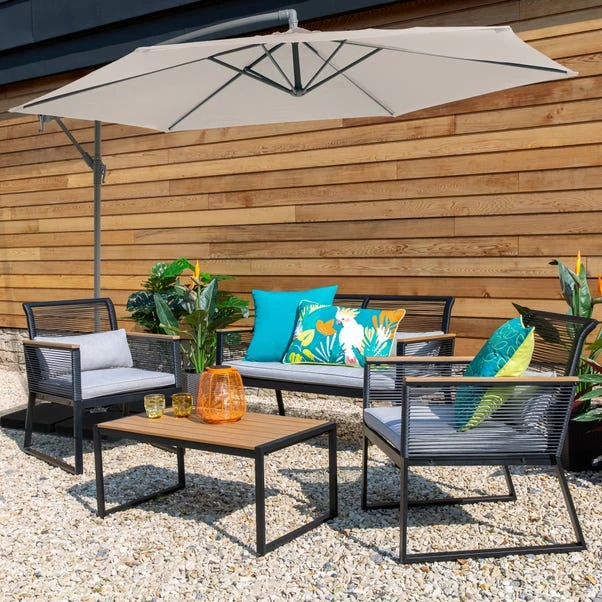 Dunelm 3m Cream Cantilever Parasol 3 Dunelm 3m Cream Cantilever Parasol