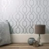 Fine Décor Wallpaper Apex Trellis Sidewall Silver Wallpaper 1 Fine Décor Wallpaper Apex Trellis Sidewall Silver Wallpaper -Furn Shop 30680452