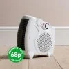 Dunelm 2000W Flat Fan Heater -Furn Shop 30699707