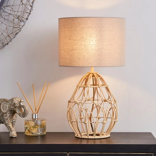 Dunelm Decorative Cane Table Lamp 3 Dunelm Decorative Cane Table Lamp