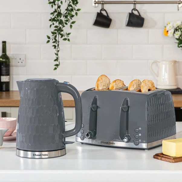 Russell Hobbs Honeycomb Kettle Grey 4 Russell Hobbs Honeycomb Kettle Grey - Image 2