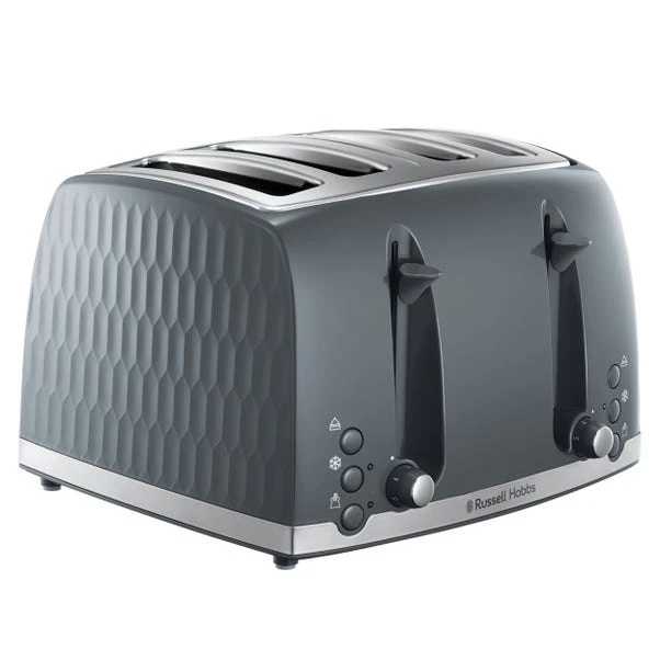 Russell Hobbs Honeycomb 4 Slice Toaster Grey 6 Russell Hobbs Honeycomb 4 Slice Toaster Grey - Image 4