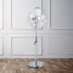 Dunelm 16" Chrome Pedestal Fan