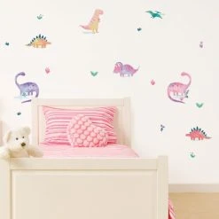 Dunelm Dinosaur Pink Medium Wall Stickers