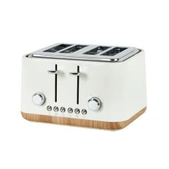 Dunelm Contemporary Cream 4 Slice Toaster -Furn Shop 30724263 alt02
