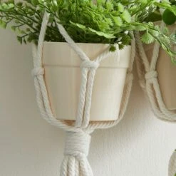 Dunelm Hanging Macrame Double Planter 10 Dunelm Hanging Macrame Double Planter -Furn Shop 30732436 alt03