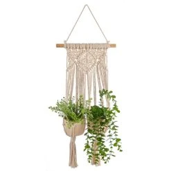 Dunelm Hanging Macrame Double Planter 11 Dunelm Hanging Macrame Double Planter -Furn Shop 30732436 alt04