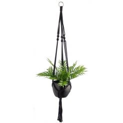 Dunelm Black Hanging Ceramic Pot With Macrame 13 Dunelm Black Hanging Ceramic Pot With Macrame -Furn Shop 30732442 alt05
