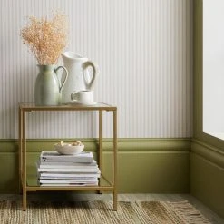 Dunelm Ticking Natural Striped Wallpaper -Furn Shop 30737209 alt01