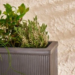 Dunelm Small Fibre Clay Trough With A Ribbed Galvanised Effect -Furn Shop 30747048 alt01