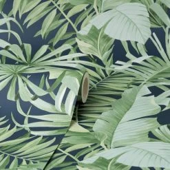 Fine Décor Wallpaper Tropical Navy Maui Wallpaper -Furn Shop 30747096 alt02