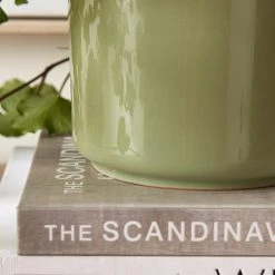 Dunelm Reactive Glaze Green Ceramic Plant Pot 8 Dunelm Reactive Glaze Green Ceramic Plant Pot -Furn Shop 30751213 alt02