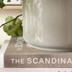 Dunelm Reactive Glaze Grey Ceramic Plant Pot -Furn Shop 30751214 alt02