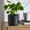 Dunelm Ceramic Plant Pot Luxe Black -Furn Shop 30751218