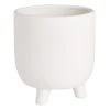 Dunelm Ceramic Footed Plant Pot White -Furn Shop 30751232