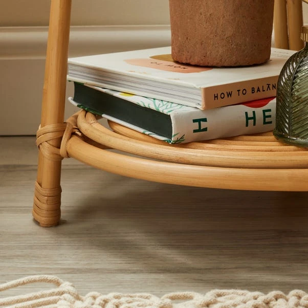 Dunelm Pretty Boho Bent Cane Plant Stand 4 Dunelm Pretty Boho Bent Cane Plant Stand - Image 2