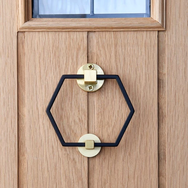 Dunelm Hexagon Matte Black Door Knocker 3 Dunelm Hexagon Matte Black Door Knocker