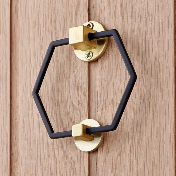 Dunelm Hexagon Matte Black Door Knocker 4 Dunelm Hexagon Matte Black Door Knocker - Image 2