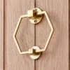 Dunelm Hexagon Brushed Gold Door Knocker -Furn Shop 30756554