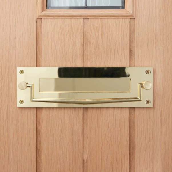 Dunelm Gold Letter Plate With Knocker 3 Dunelm Gold Letter Plate With Knocker