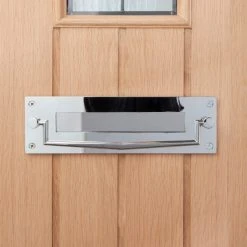 Dunelm Chrome Letter Plate With Knocker